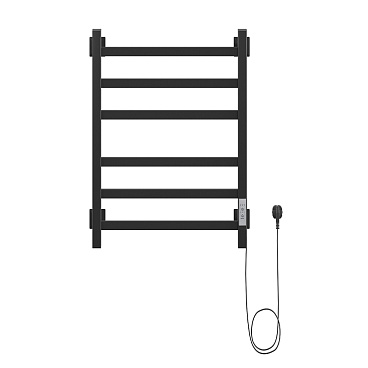Полотенцесушитель электрический MyFrea MyVatican 600х400 мм 93 Вт с терморегулятором черный
