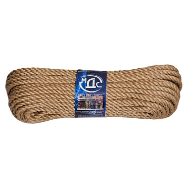 Канат крученый джутовый 3 пряди d10 мм 50 м МДС