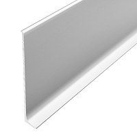 Плинтус алюминиевый напольный серебро 80х11,2х2500 мм L-образный