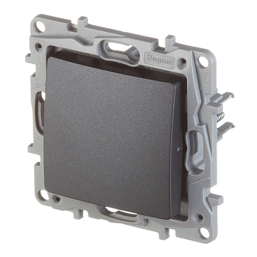 Переключатель Legrand Etika одноклавишный встраиваемый антрацит (672649)