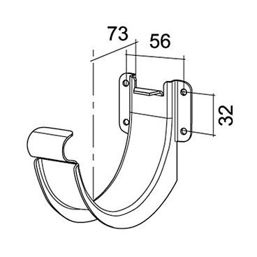Кронштейн желоба Grand Line металлический d125 мм 70 мм коричневый RAL 8017