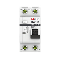 Автомат дифференциальный EKF Basic АД-12 32А 1P+N тип A 30 мА 4,5 кА (DA12-32-30-bas)