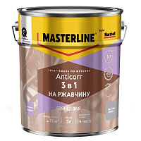 Грунт-эмаль по ржавчине 3в1 Masterline Anticorr серая RAL 7004 глянцевая 5 л