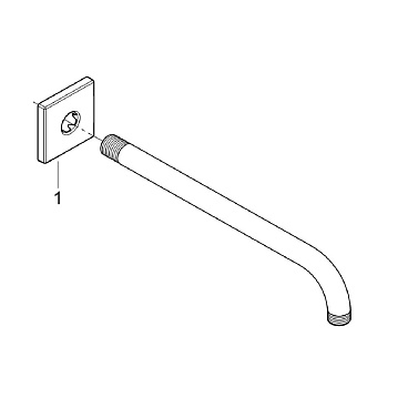 Держатель для верхнего душа Grohe Rainshower 275 мм настенный латунь хром (27488000)