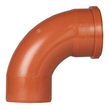 Отвод Ostendorf KGBD d110 мм 87° пластиковый для наружной канализации (228088)