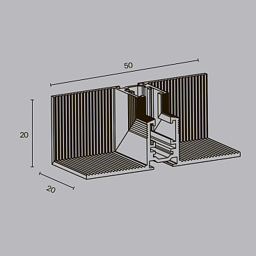 Комплектующие для встраиваемой трековой системы Technical TRA184ICL-12B