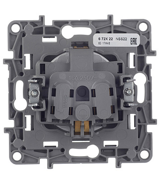 Розетка Legrand Etika встраиваемая алюминий со шторками (672422)