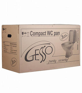 Унитаз-компакт Gesso Home de luxe W103 с горизонтальным выпуском с сиденьем дюропласт микролифт белый (9 015 618)