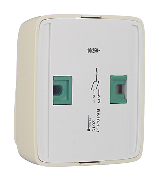 Выключатель Hegel Alfa двухклавишный накладной слоновая кость (ВА10-153-01)