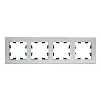 Рамка Systeme Electric AtlasDesign Nature четырехместная алюминий (ATN320304)