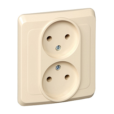 Розетка Systeme Electric Этюд встраиваемая кремовая (PC16-005K)