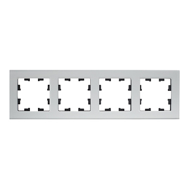 Рамка Systeme Electric AtlasDesign Nature четырехместная алюминий (ATN320304)