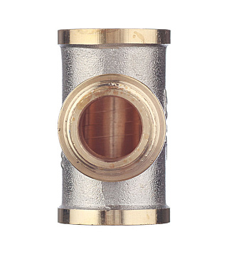 Тройник 1/2 ВР(г) х 1/2 НР(ш) х 1/2 ВР(г) латунный