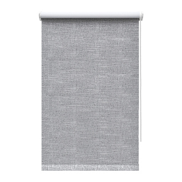 Рулонная штора блэкаут 70х160 см Decofest Каролина серая