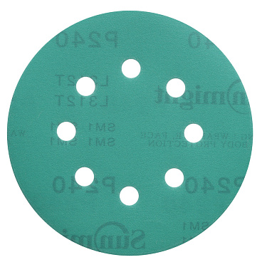 Диск шлифовальный Sunmight Film d125 мм P240 на липучку пленочная основа (5 шт.)