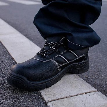 Ботинки из искусственной кожи с защитным подноском размер 42 черные Мистраль Аскет (134482)