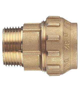 Муфта ПНД Tiemme компрессионная переходная 32х1 НР(ш) латунь