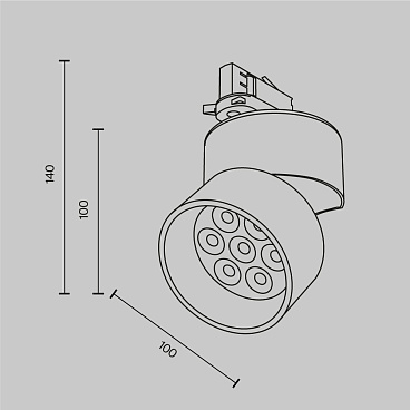 Трековый светильник Technical TR199-3-15W2.7K-M-B
