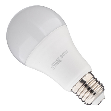 Лампа светодиодная Gauss E27 4100К 20 Вт 1600 Лм 180-240 В груша A60 матовая