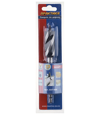 Сверло по дереву х-тип Практика 22х165 мм (037-688)