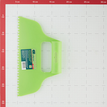 Шпатель для клея зубчатый Сибртех 230 мм С1 пластиковый с пластиковой ручкой (86014)