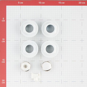 Набор присоединительный 1" х 1/2" для радиатора белый 7 предметов (685641)