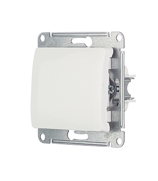 Выключатель Systeme Electric Glossa одноклавишный встраиваемый белый (GSL000111)