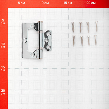 Петля бабочка универсальная неразъемная 75х63 мм хром