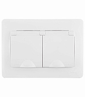 Розетка Systeme Electric Blanca встраиваемая белая со шторками (BLNRS441121)