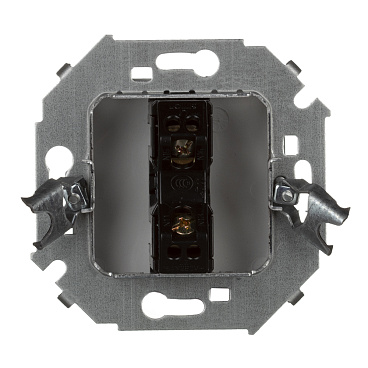 Выключатель Simon 15 одноклавишный встраиваемый алюминий с подсветкой (1591104-033)