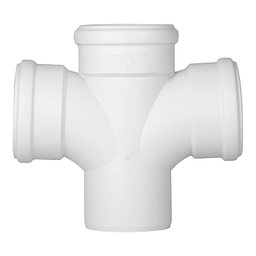 Крестовина Ostendorf SKDA d110х110х110 мм 87° пластиковая бесшумная для внутренней канализации (335900)