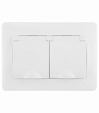 Розетка Systeme Electric Blanca встраиваемая белая со шторками (BLNRS441121)