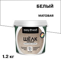 Декоративное покрытие Bayramix Easy Wall Матовый шелк белая 1,2 кг
