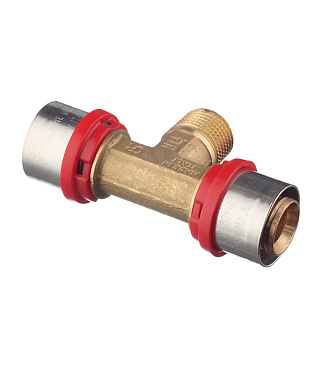 Тройник Tiemme 26(пресс) х 1/2 НР(ш) х 26(пресс)