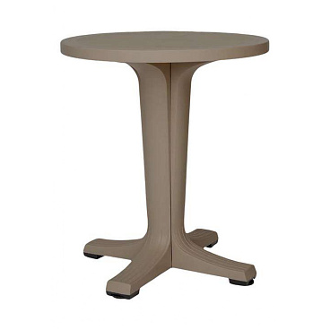 Стол разборный пластиковый Элластик-Пласт Прованс шоколад 650х650х720 мм круглый (ЭП 762907шк)