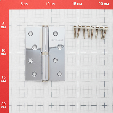 Петля Fuaro карточная левая разъемная 100х75 мм хром