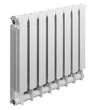 Радиатор биметаллический Global Style Extra 500 мм 8 секций 1" боковое подключение белый