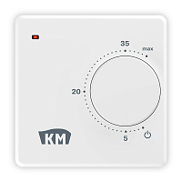 Терморегулятор механический для теплого пола КМ TRM-01W белый