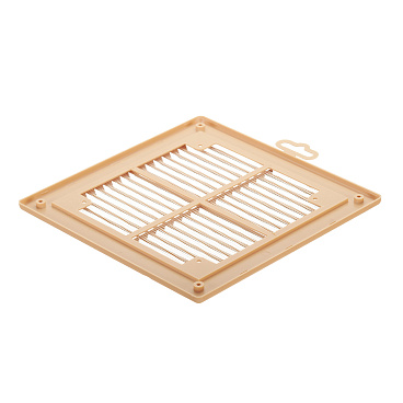 Решетка вентиляционная пластиковая приточно-вытяжная Era Р 208х208 мм с сеткой бежевая