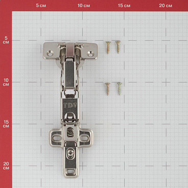 Петля мебельная Click 165° угловая с ответной планкой и доводчиком