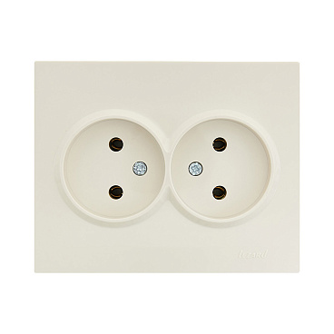 Розетка Lezard Vesna встраиваемая крем (742-0300-128B)