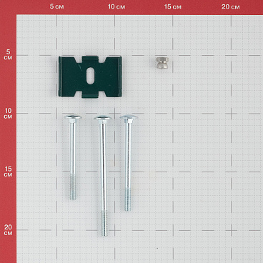 Крепление скоба-болт для панелей 3D универсальное зеленое RAL 6005