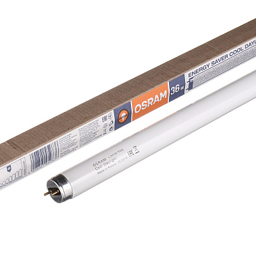 Лампа люминесцентная Osram G13 T8 36 Вт 6500К холодный свет трубка 1200 мм (63064/9836)