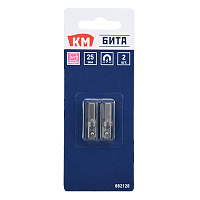Адаптер для бит КМ (882128) 1/4 HEX магнитный 25 мм (2 шт.)