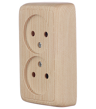 Розетка Hegel Alfa накладная сосна (РА16-143-02)