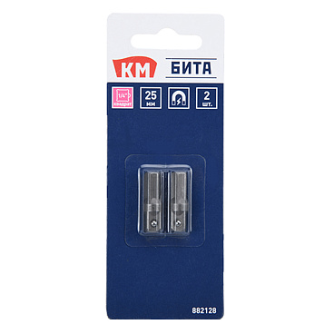 Адаптер для торцевых головок КМ (882128) 1/4 HEX магнитный 25 мм (2 шт.)