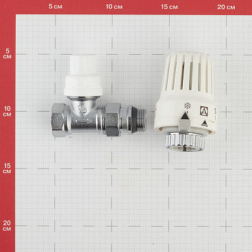 Клапан термостатический Valtec 1/2 НР(ш) х 1/2 ВР(г) для радиатора (VT.048.N.04)