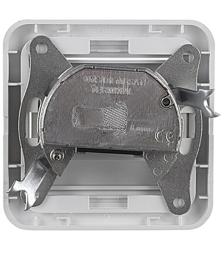 Розетка телевизионная Makel Mimoza встраиваемая белая (12098)