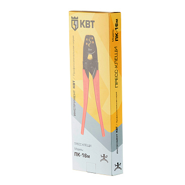 Пресс-клещи КВТ ПК-16м для обжима наконечников 2,5-16 кв.мм (78866)