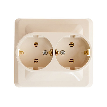 Розетка Systeme Electric Этюд встраиваемая бежевая (PC16-007K)